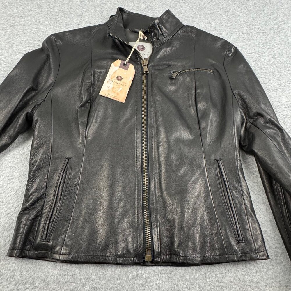 Leyton Astor Cole‎ Lambskin Leather Jacket Youth Small
